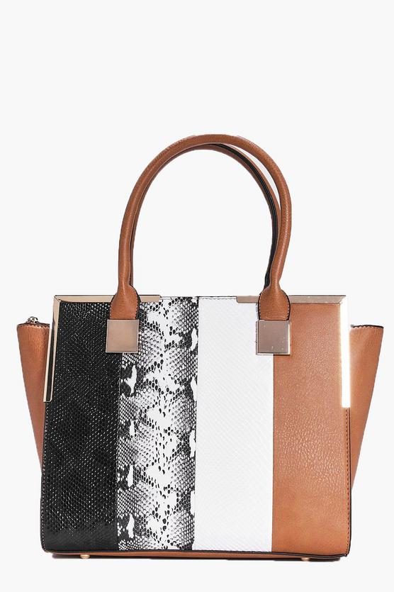 Ivy Colour Block Metal Detail Day Bag